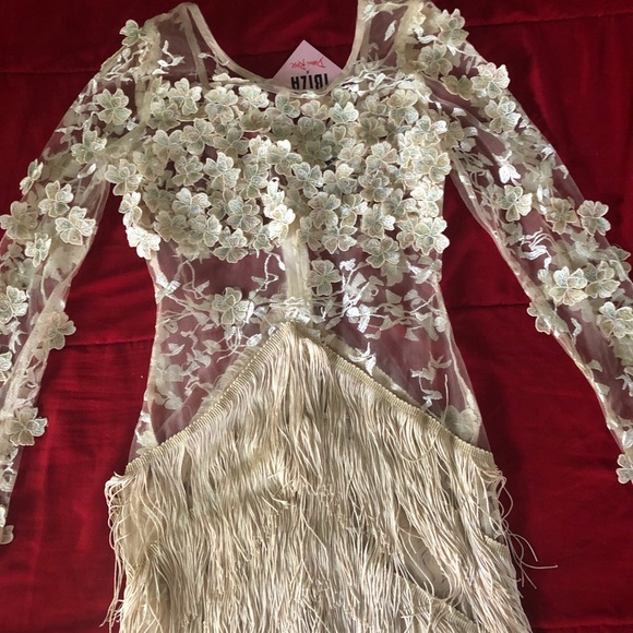 Fringe & Applique Mix Dress - Picture 2 of 3